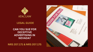 NRS 207.171 & NRS 207.175 | Can You Sue For Deceptive Advertising in Nevada?